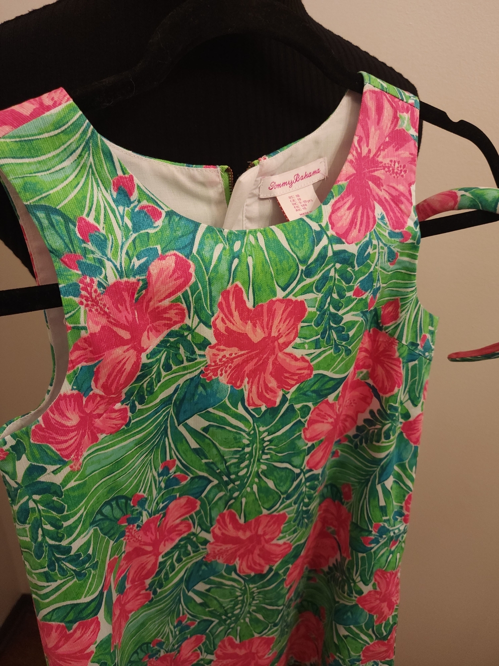 Tommy Bahama Green & Pink Tropical Floral Dress - Picture 3 of 6